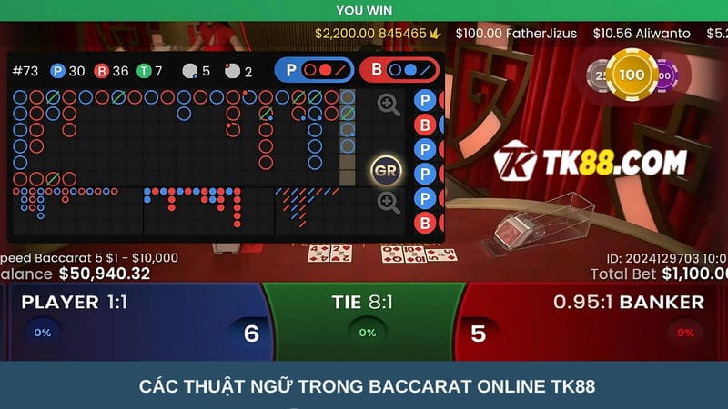  thuật ngữ trong Baccarat online