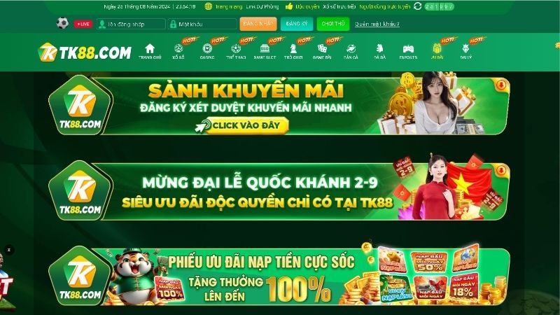 TK88 casino cam kết đổi mới mỗi ngày