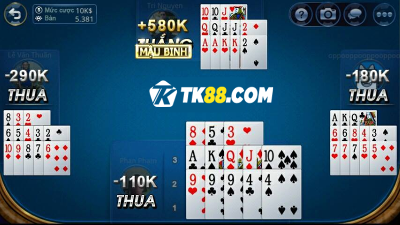 Tìm hiểu về game bài Mậu binh TK88 trực tuyến