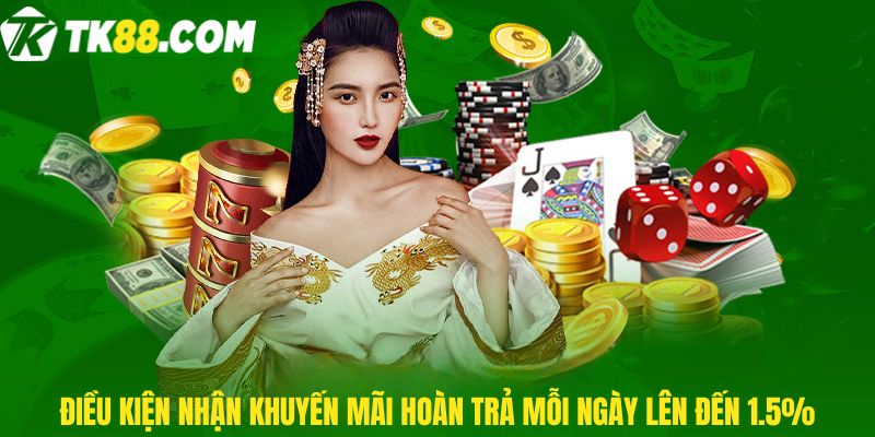 Điều kiện nhận Khuyến mãi hoàn trả mỗi ngày lên đến 1.5%