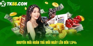 Khuyến mãi hoàn trả mỗi ngày lên đến 1.5%