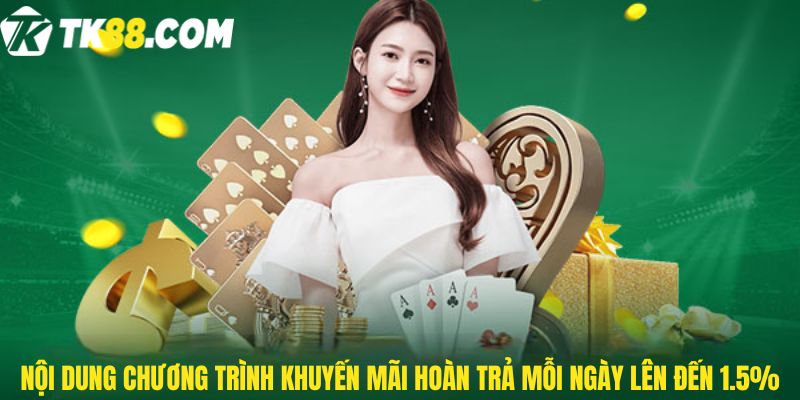 Nội dung chương trình Khuyến mãi hoàn trả mỗi ngày lên đến 2.5%